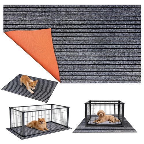 Mat under dog crate - dog,