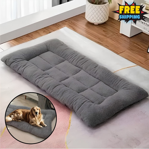 Large plush dog bed soft - large,